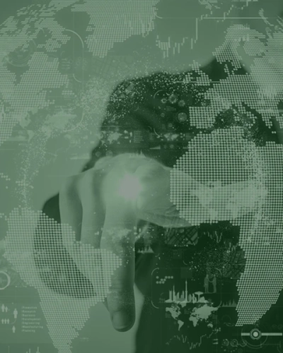 Business owner reviewing multi-state payroll risks on a digital world map
