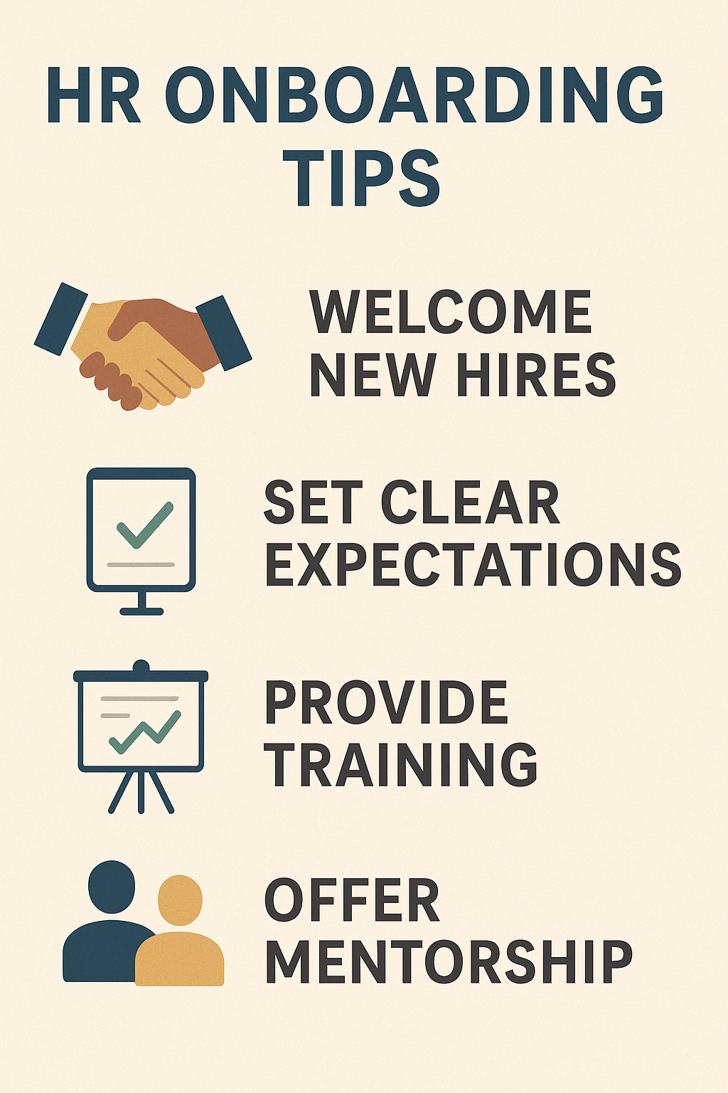 Graphic showing a structured onboarding timeline as part of HR onboarding best practices