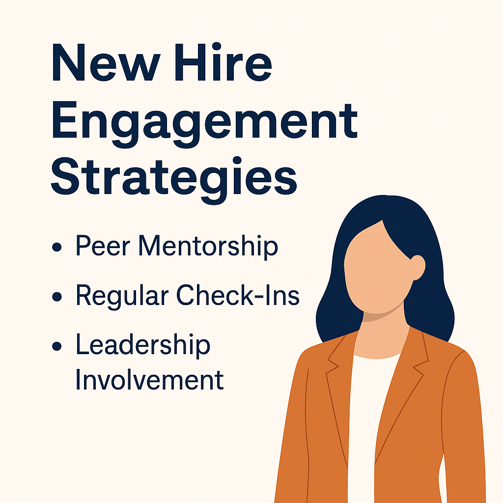 Visual of onboarding best practices to support engaging new employees and setting expectations