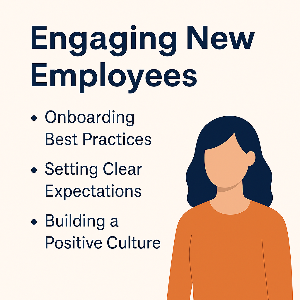 Infographic of new hire engagement strategies including mentorship and leadership involvement