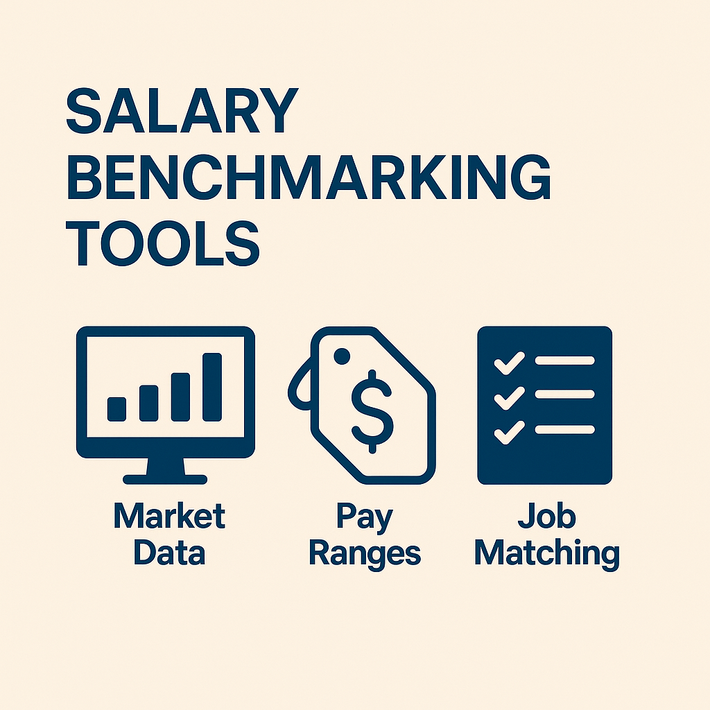Salary benchmarking tools comparison chart supporting compensation management systems for HR professionals
